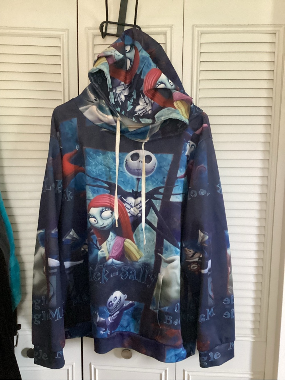 The Nightmare Before Christmas Jack & Sally All-Over Print Hoodie